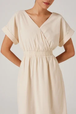 Textured V-Neck Dress