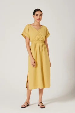 Textured V-Neck Dress