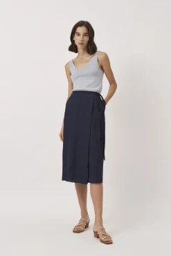 Textured Wrap Skirt
