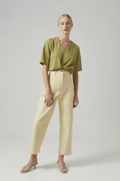 Textured Wrap Top