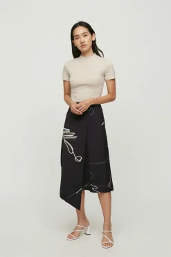 Trail Overlap Midi Skirt