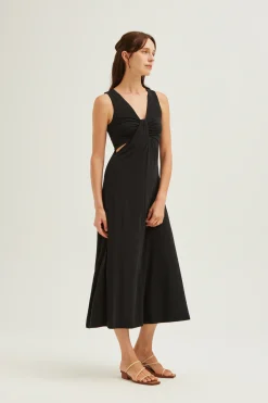 Twist Cut-out Jersey Dress