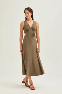 Twist Cut-out Jersey Dress