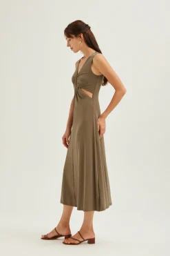 Twist Cut-out Jersey Dress