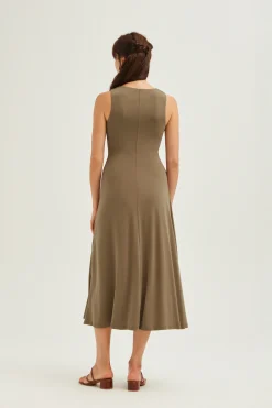 Twist Cut-out Jersey Dress