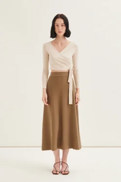 Two-Way Jersey Wrap Top