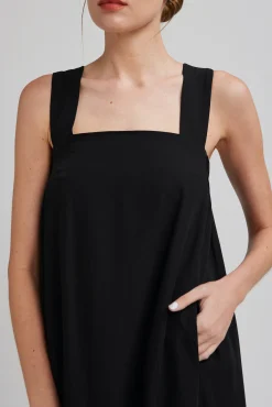 V-Back Gathered Tent Dress