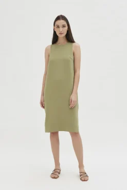 V-Back Midi Dress