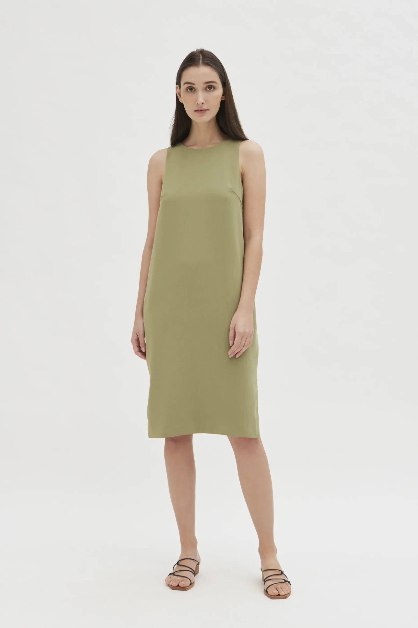 V-Back Midi Dress