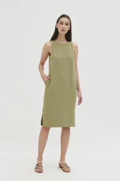 V-Back Midi Dress