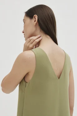 V-Back Midi Dress