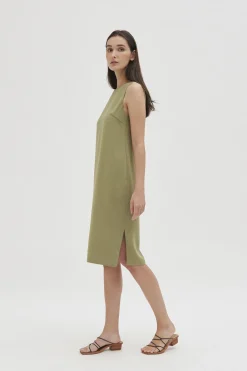 V-Back Midi Dress