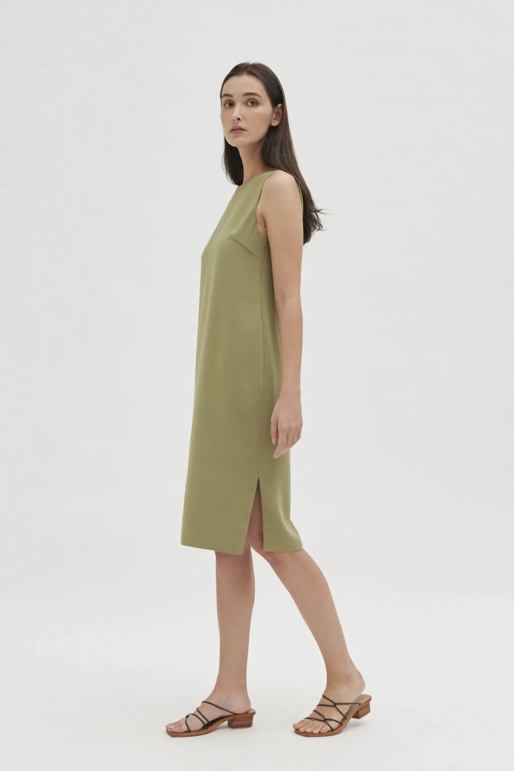 V-Back Midi Dress