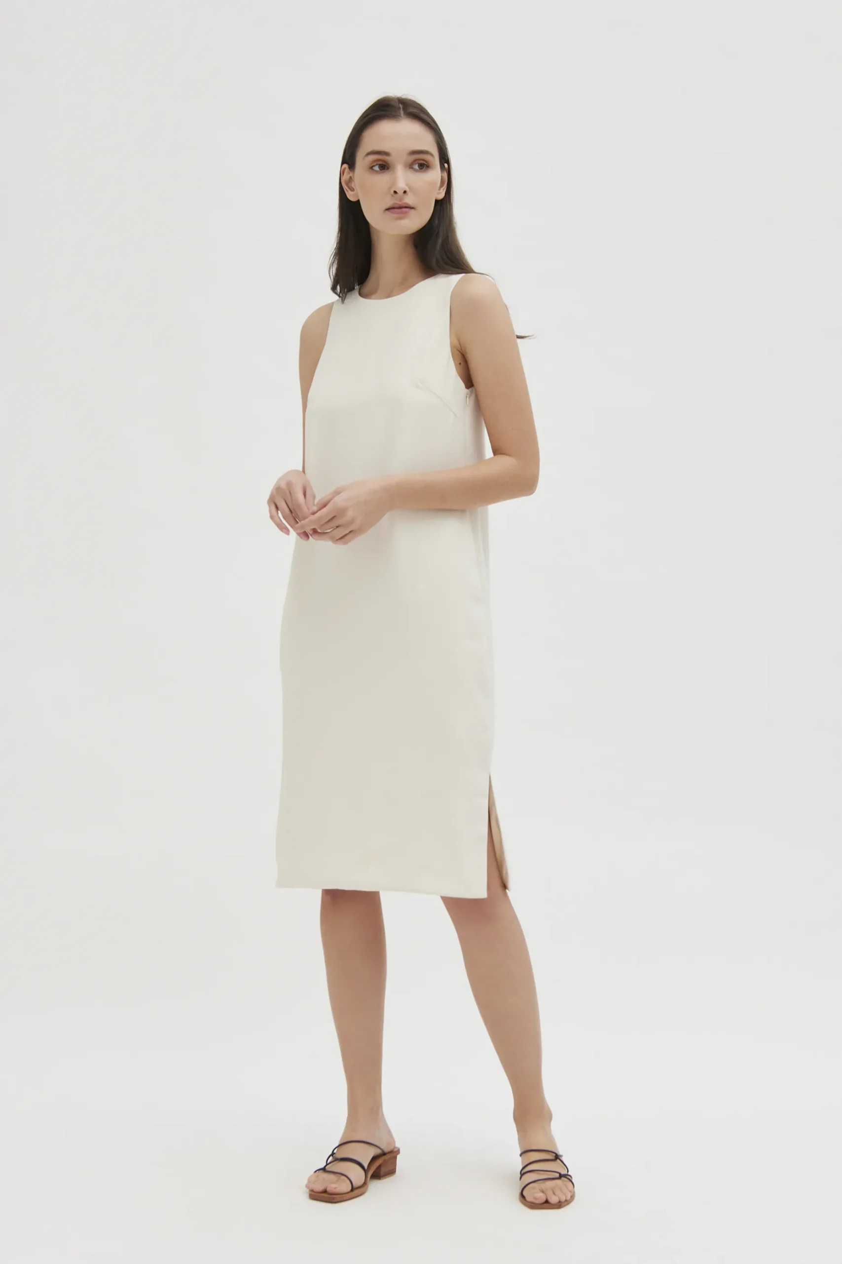 V-Back Midi Dress