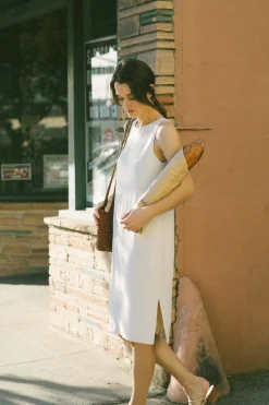 V-Back Midi Dress