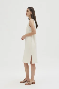 V-Back Midi Dress