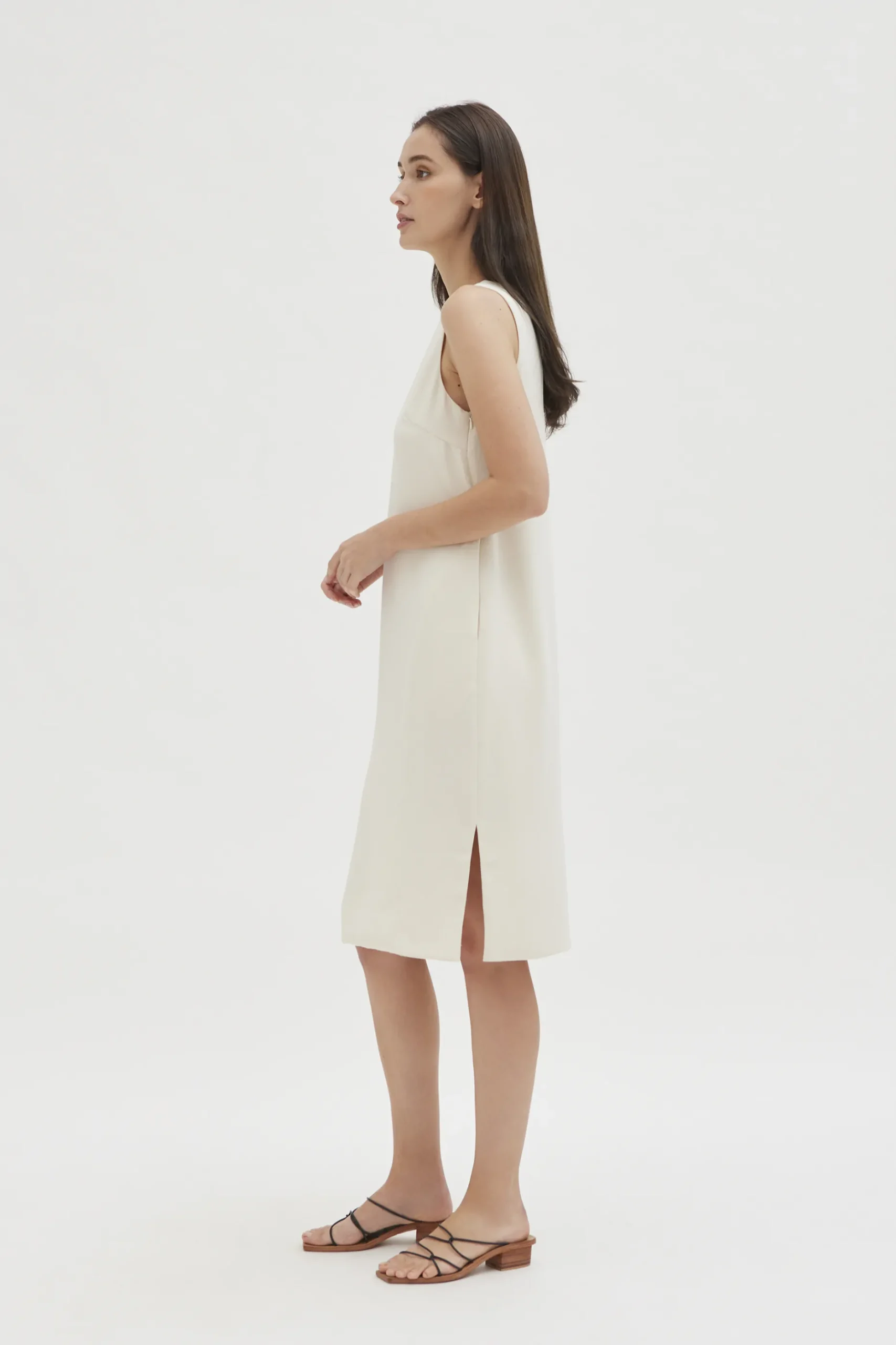 V-Back Midi Dress