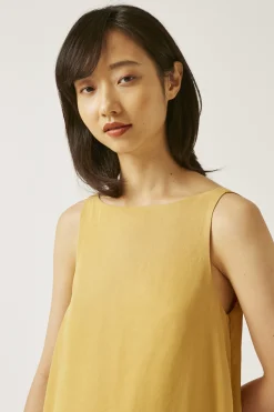 Viscose Boat-Neck Shift Dress