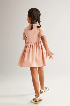 Viscose Collared Shirt Dress