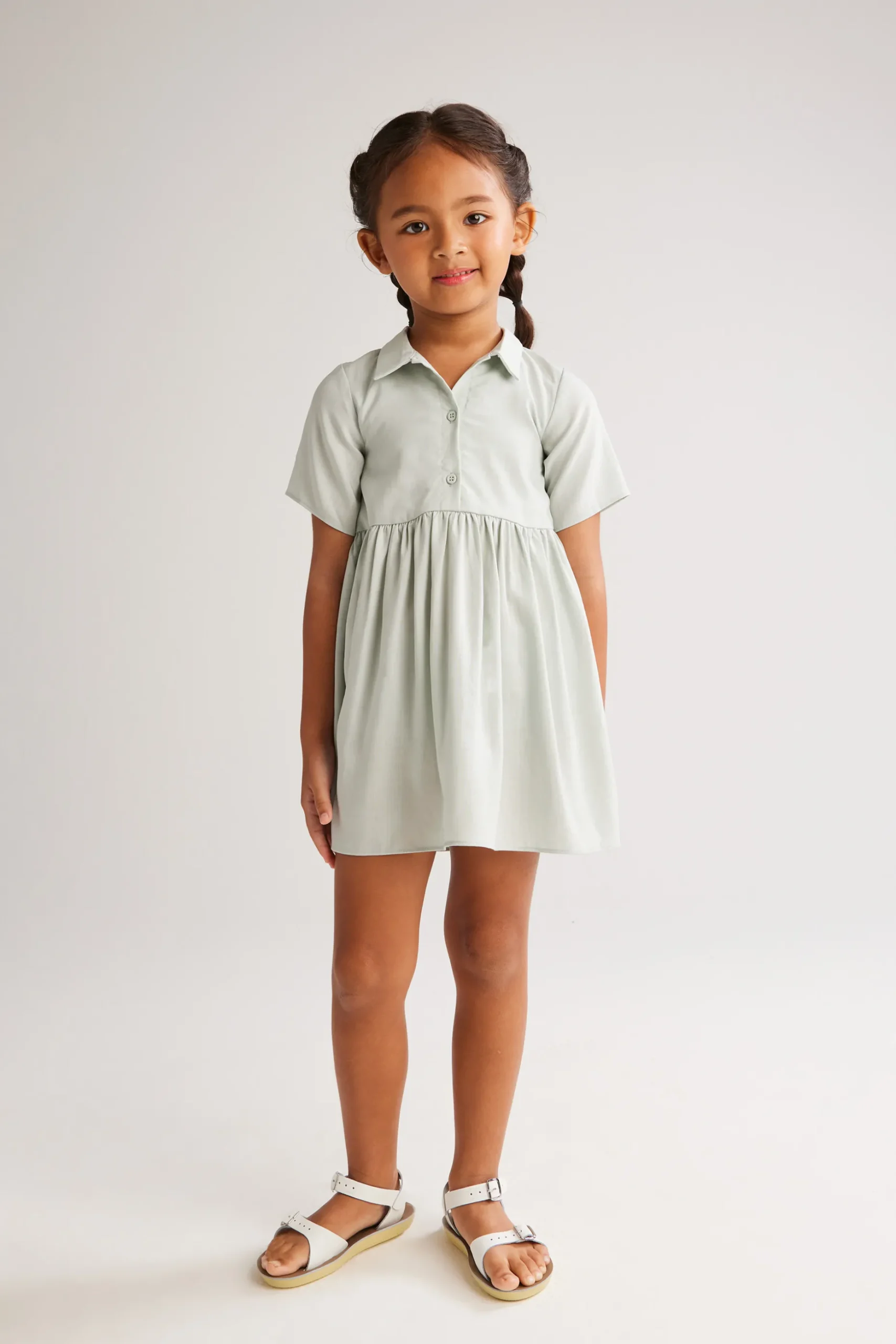 Viscose Collared Shirt Dress