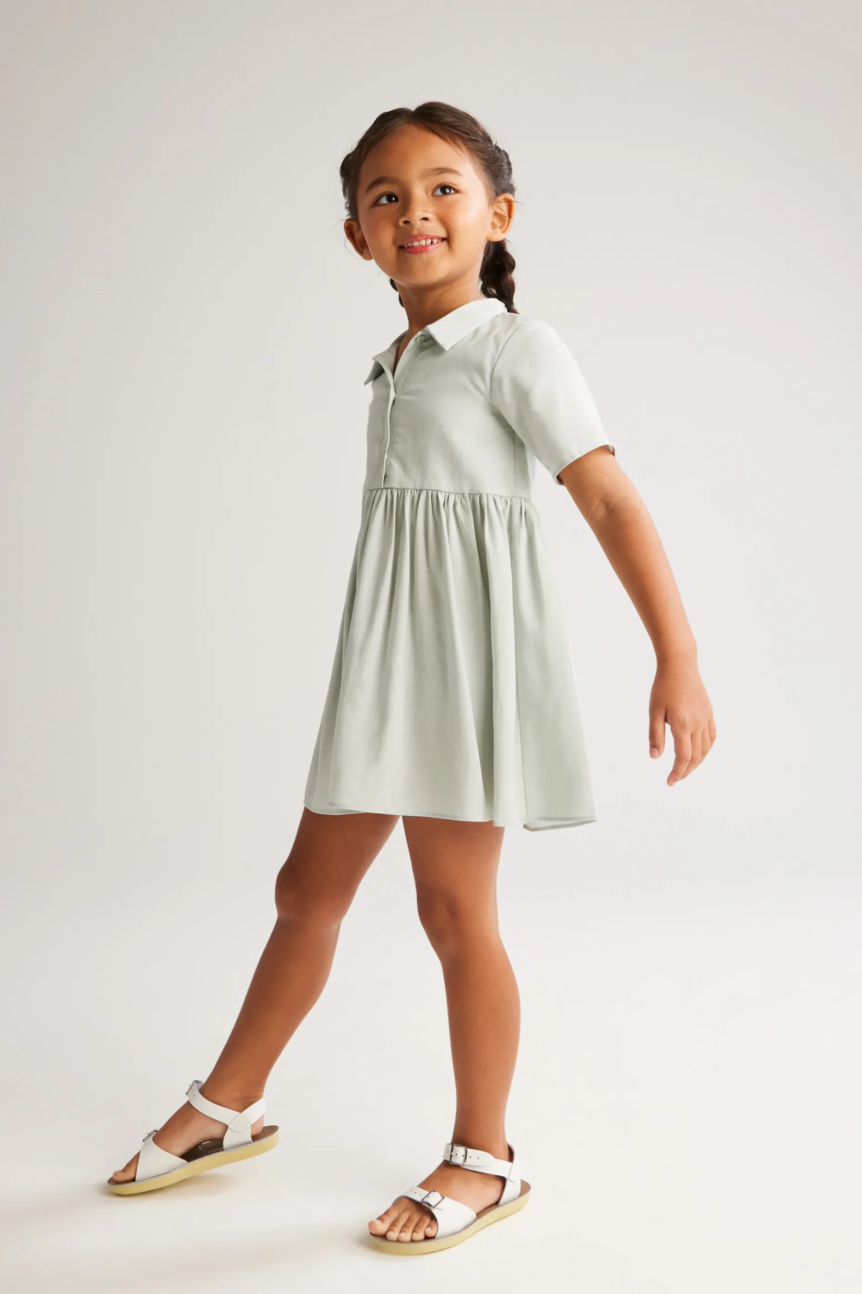 Viscose Collared Shirt Dress