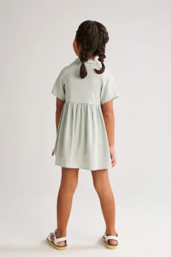 Viscose Collared Shirt Dress
