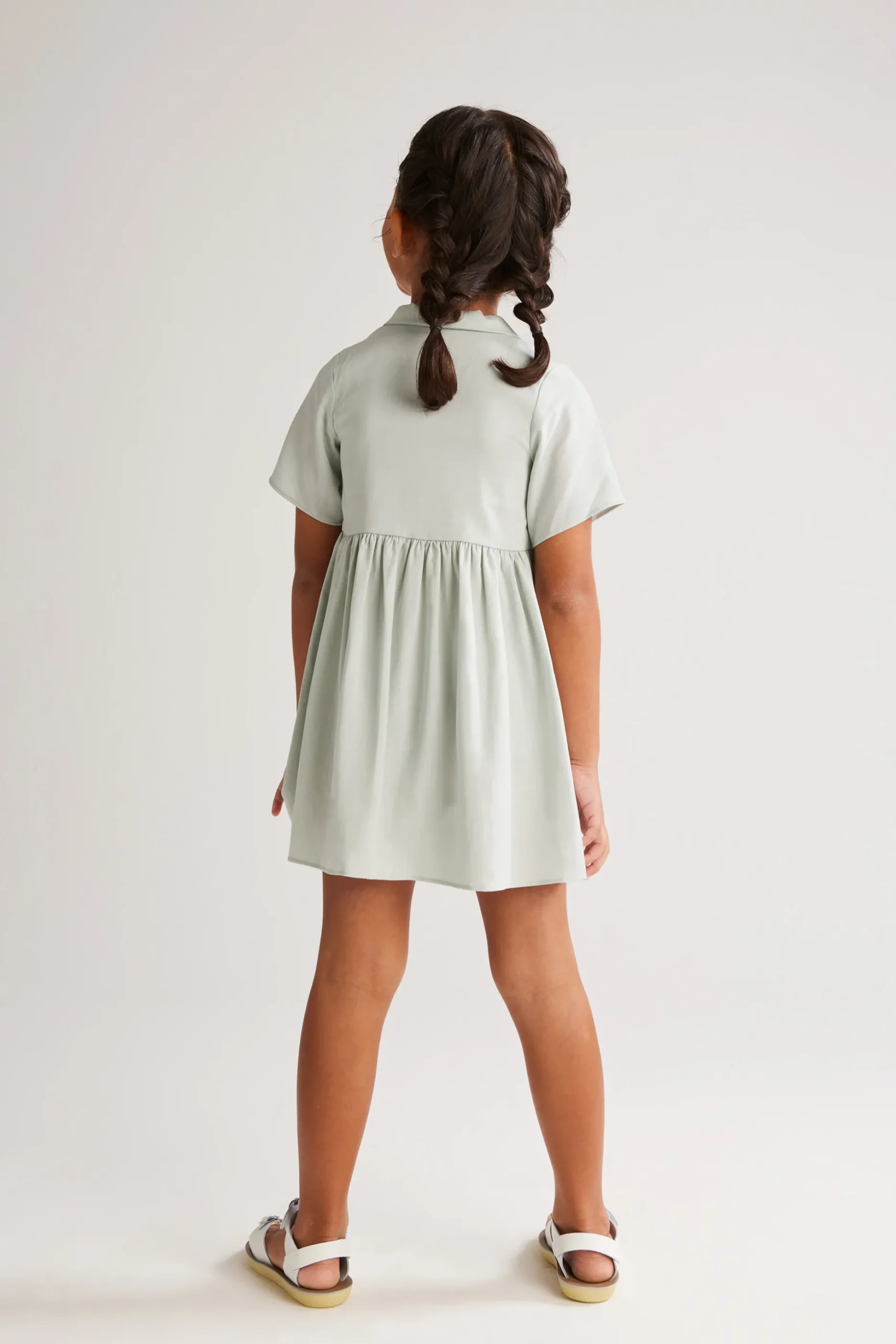 Viscose Collared Shirt Dress