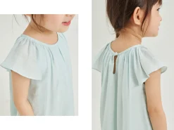 Viscose Flutter Sleeve Dress
