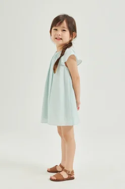 Viscose Flutter Sleeve Dress