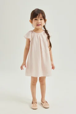 Viscose Flutter Sleeve Dress