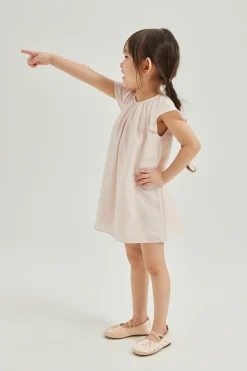 Viscose Flutter Sleeve Dress