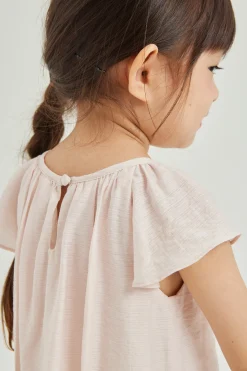 Viscose Flutter Sleeve Dress
