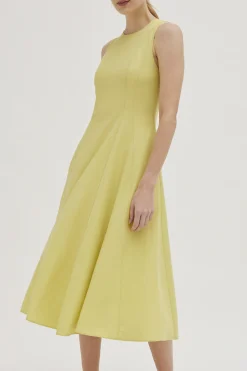 Viscose Panelled Midi Dress