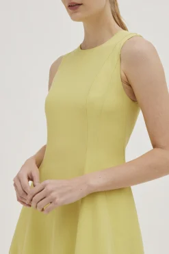 Viscose Panelled Midi Dress