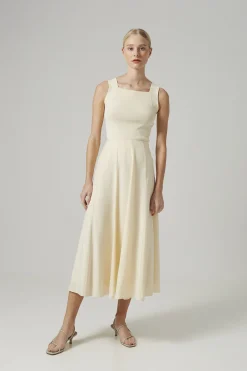 Viscose Panelled Midi Skirt