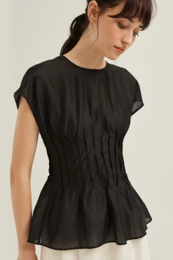 Viscose Pleated Top