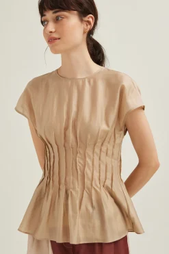 Viscose Pleated Top