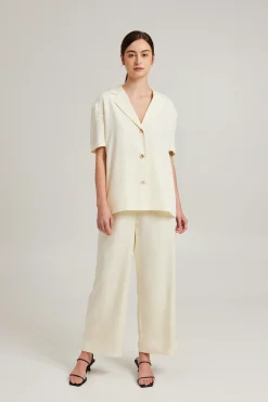 Viscose Relaxed Collared Shirt