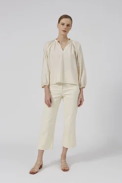 V-Neck Billowy Blouse