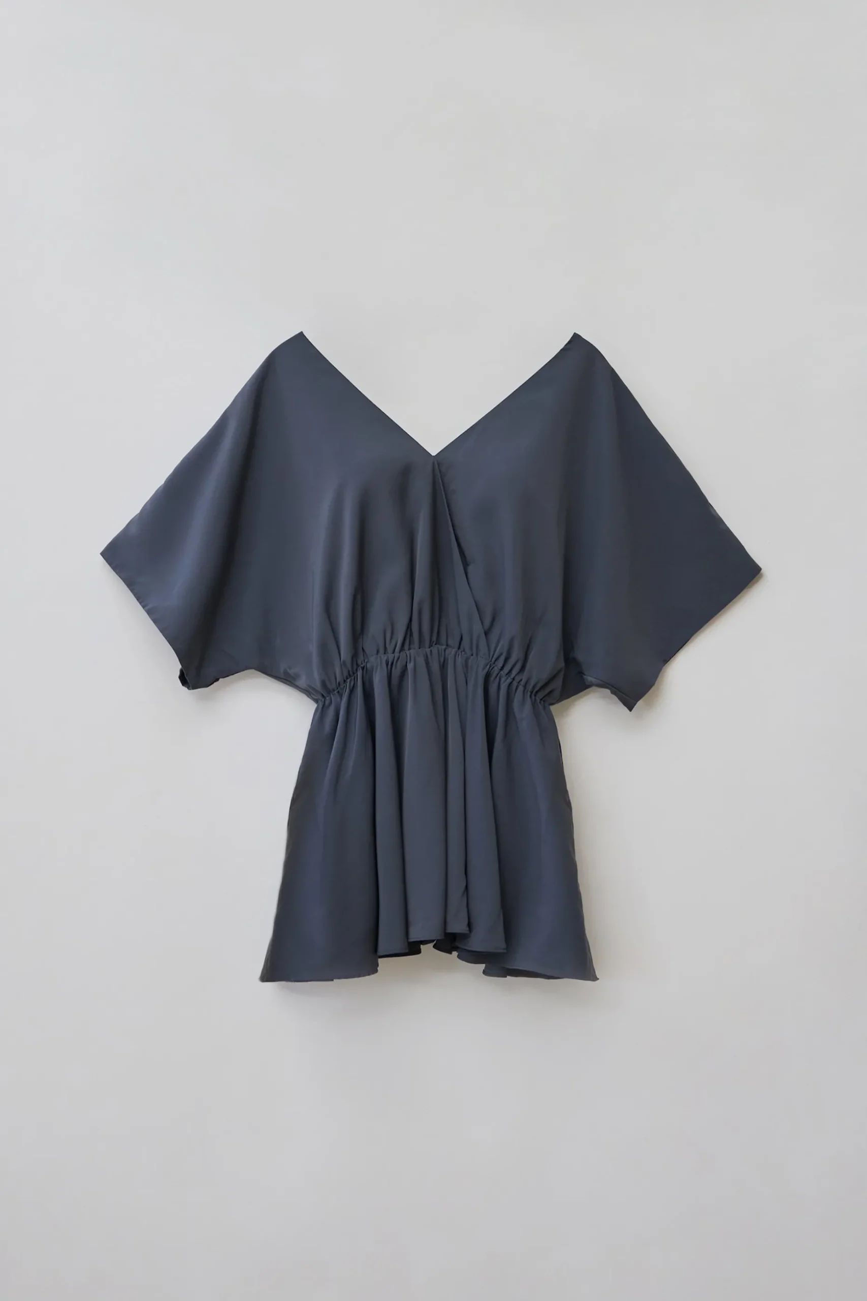 V-Neck Gathered Peplum Blouse
