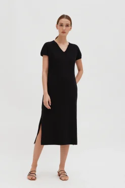 V-Neck Knit Dress
