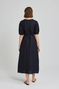 V-Neck Puff Sleeve Dress