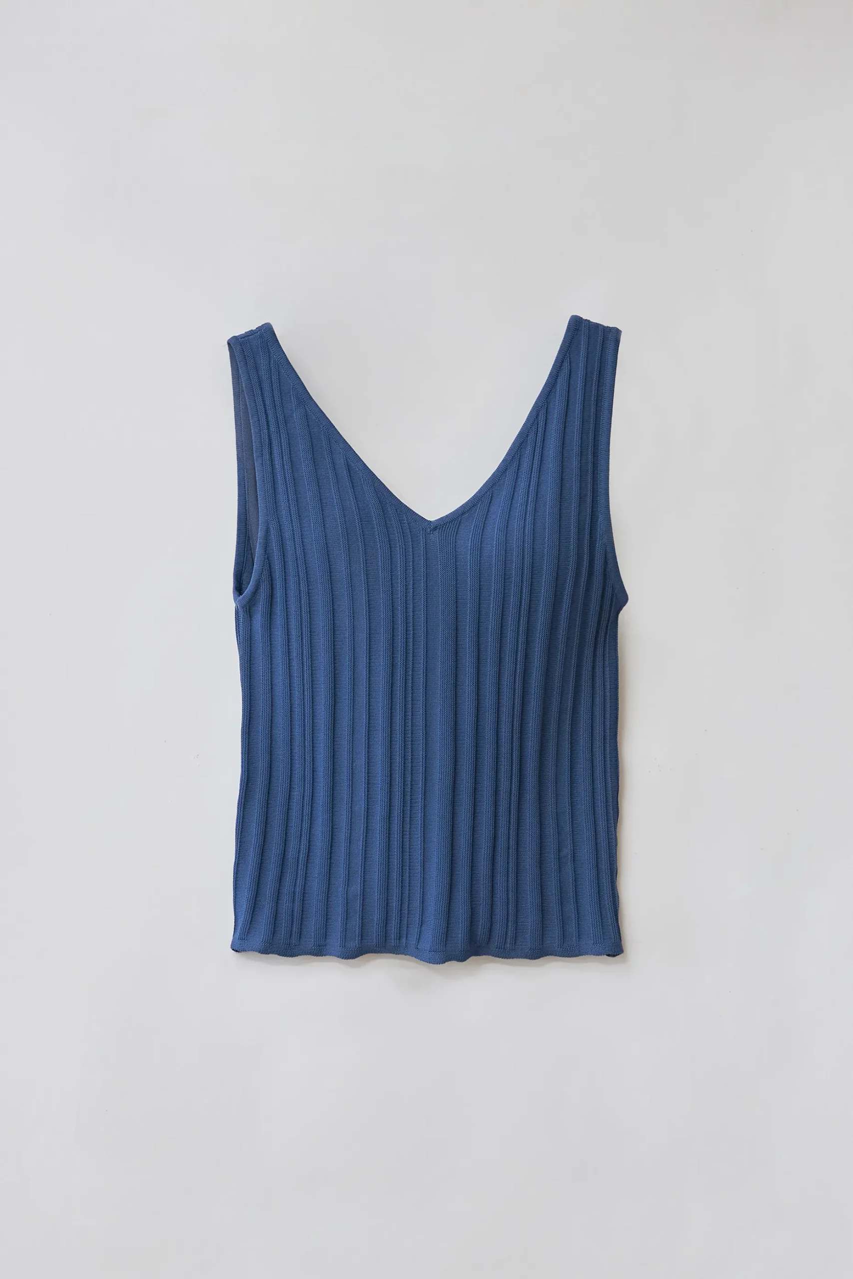 V-Neck Ribbed Knit Top