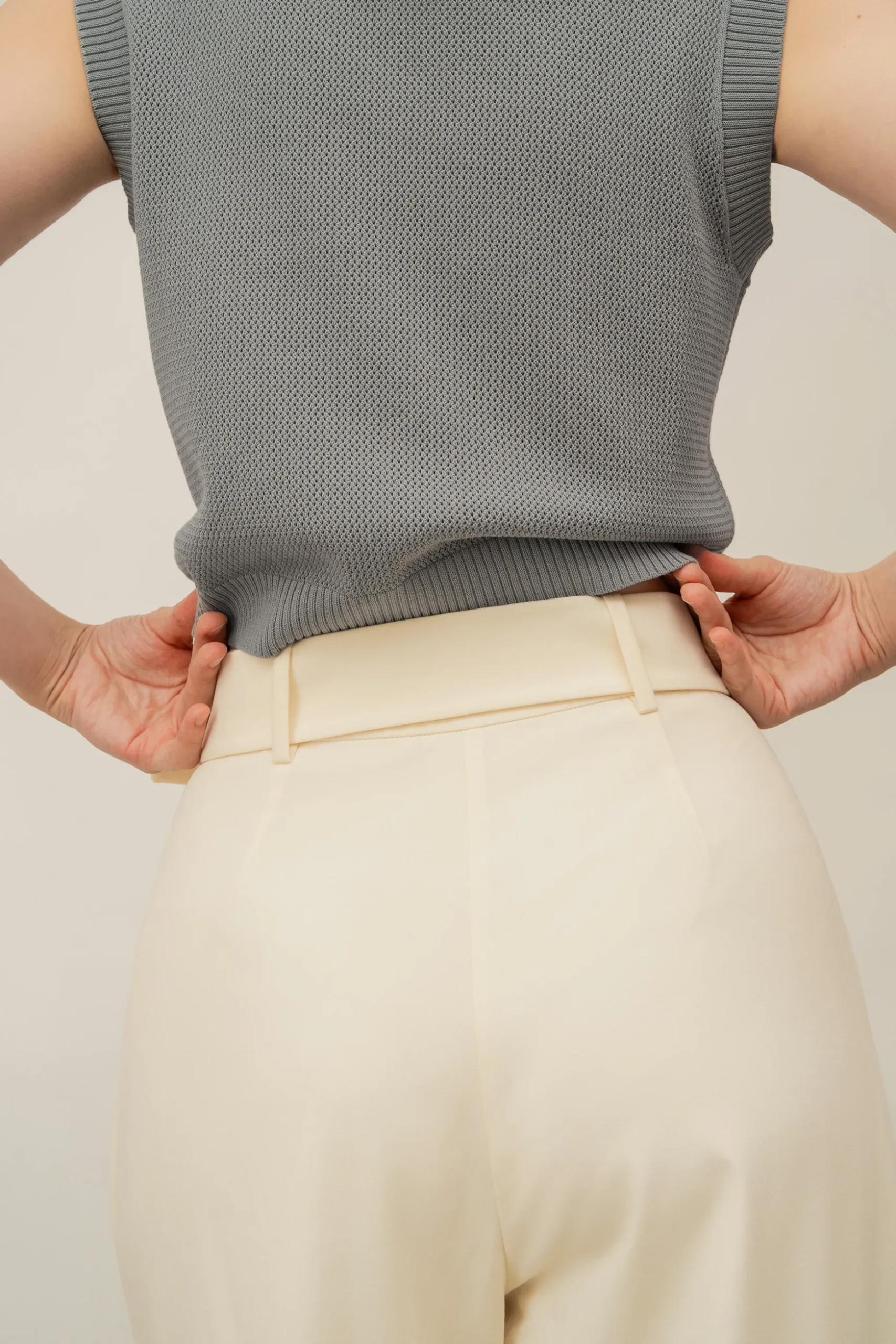 Wide-Leg Buckle Trousers